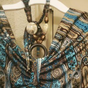 Paisley Halter Dress Size 2X